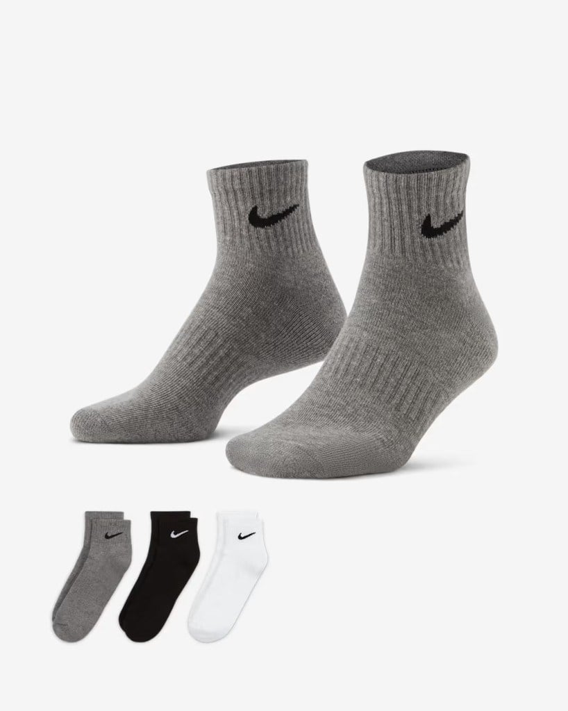 Nike SX7667-964 Everyday Cushioned Bilek Antrenman Çorapları (3 Çift)