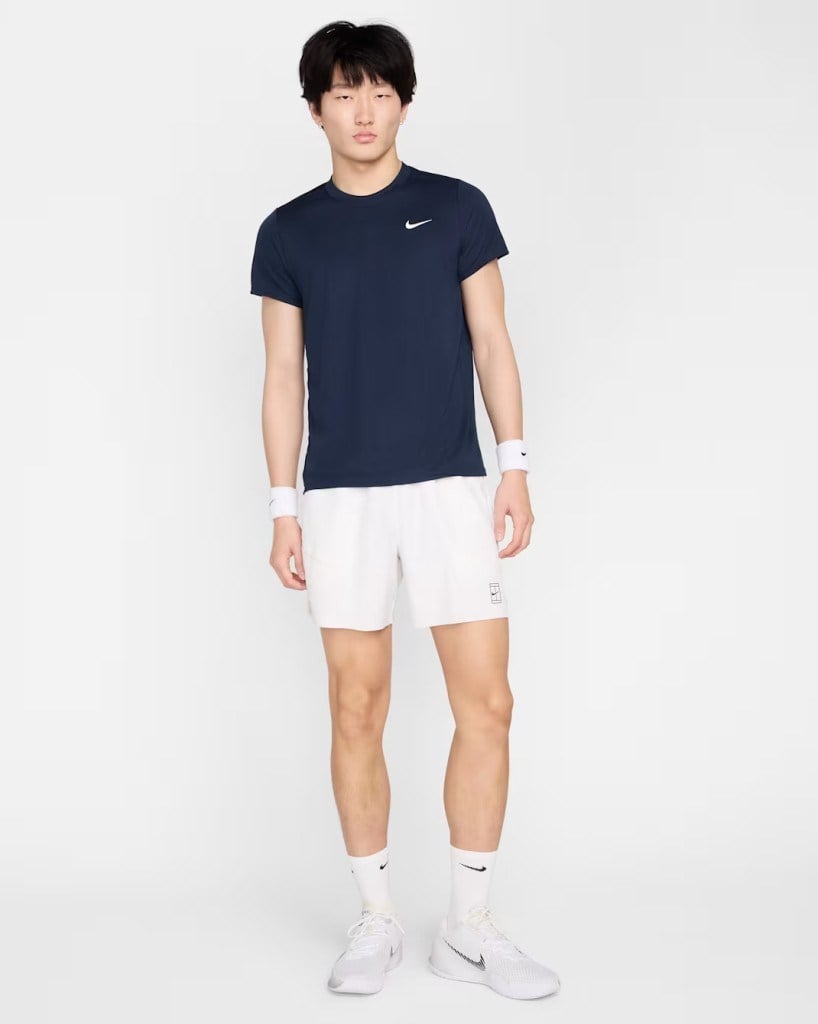 NikeCourt FZ6921-451 Victory Dri-FIT Erkek Tenis Tişört - Lacivert