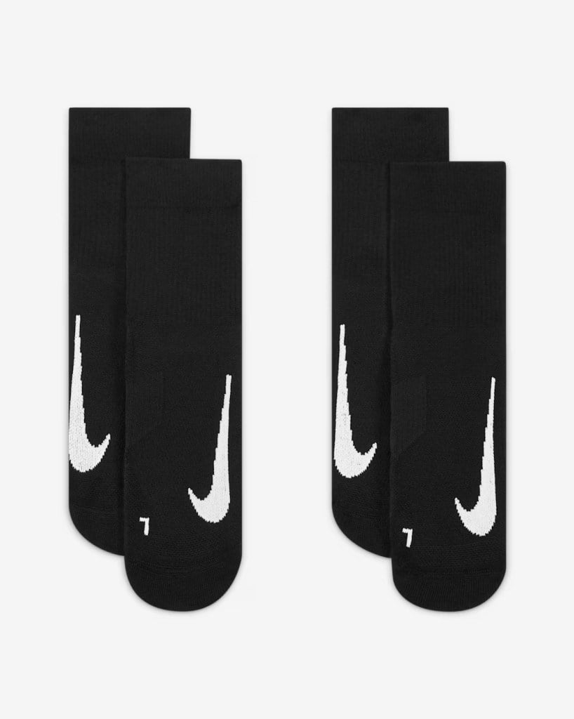 NikeCourt Multiplier Max CU1309-010 Tenis Bilek Çorapları (2 Çift) - Siyah