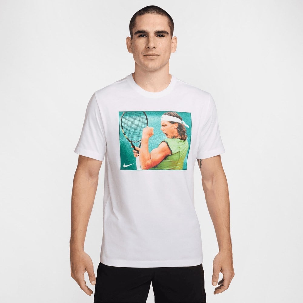 NikeCourt Rafa Erkek Beyaz Tenis Tişörtü HJ3848-100