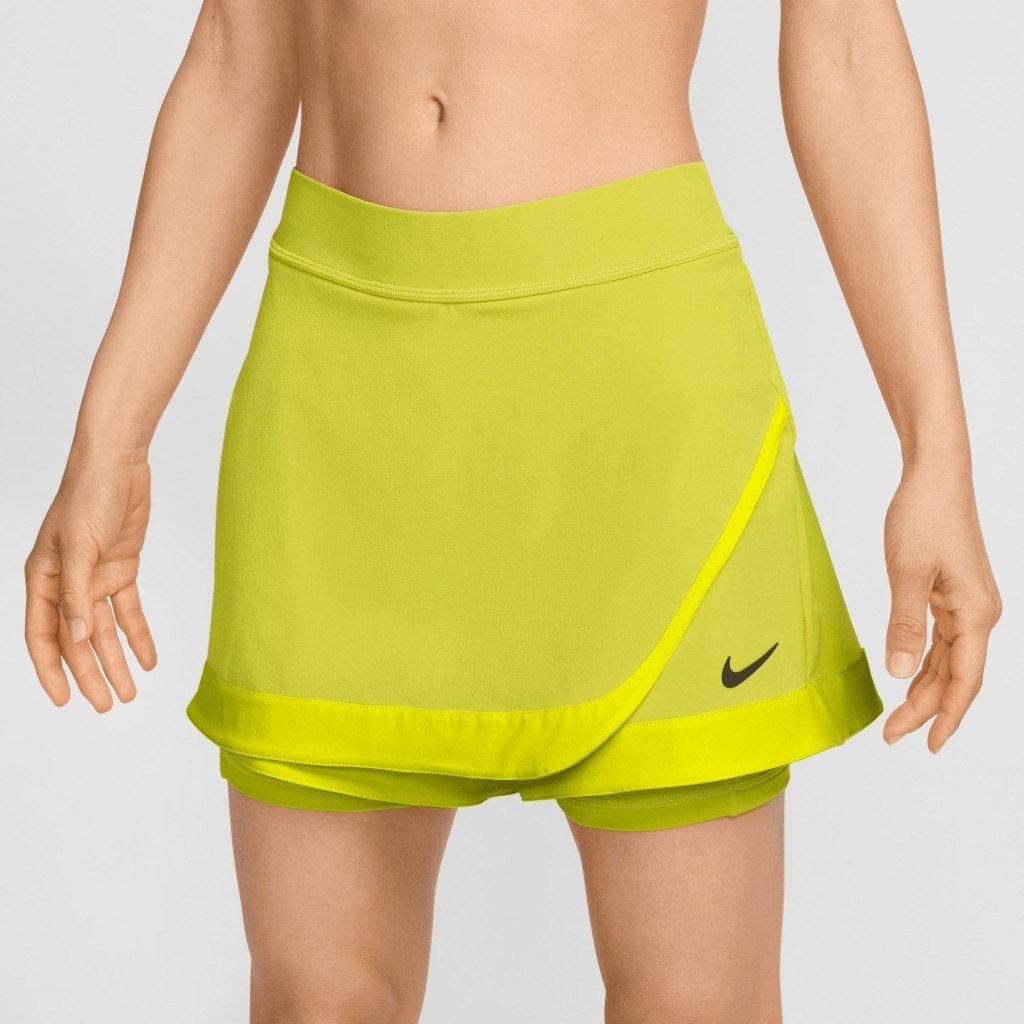 NikeCourt Slam Dri-FIT Kadın Sarı Tenis Şort Eteği HF6449-344