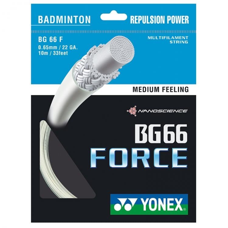 Yonex BG 66 Force Badminton Kordajı 0.65 mm / 10 M - Beyaz