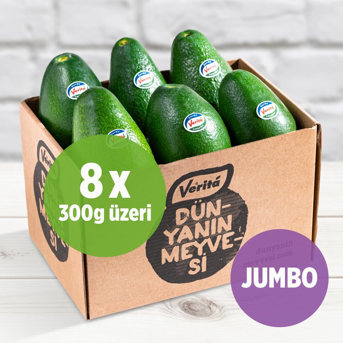 Jumbo Fuerte Avokado, 8 Adet