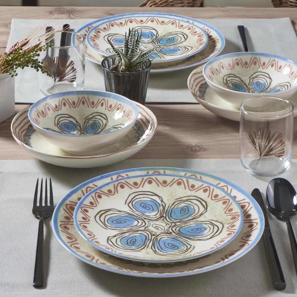 Güral Porselen Atina 24 Parça 6 Kişilik Bone Yemek Takımı 21391