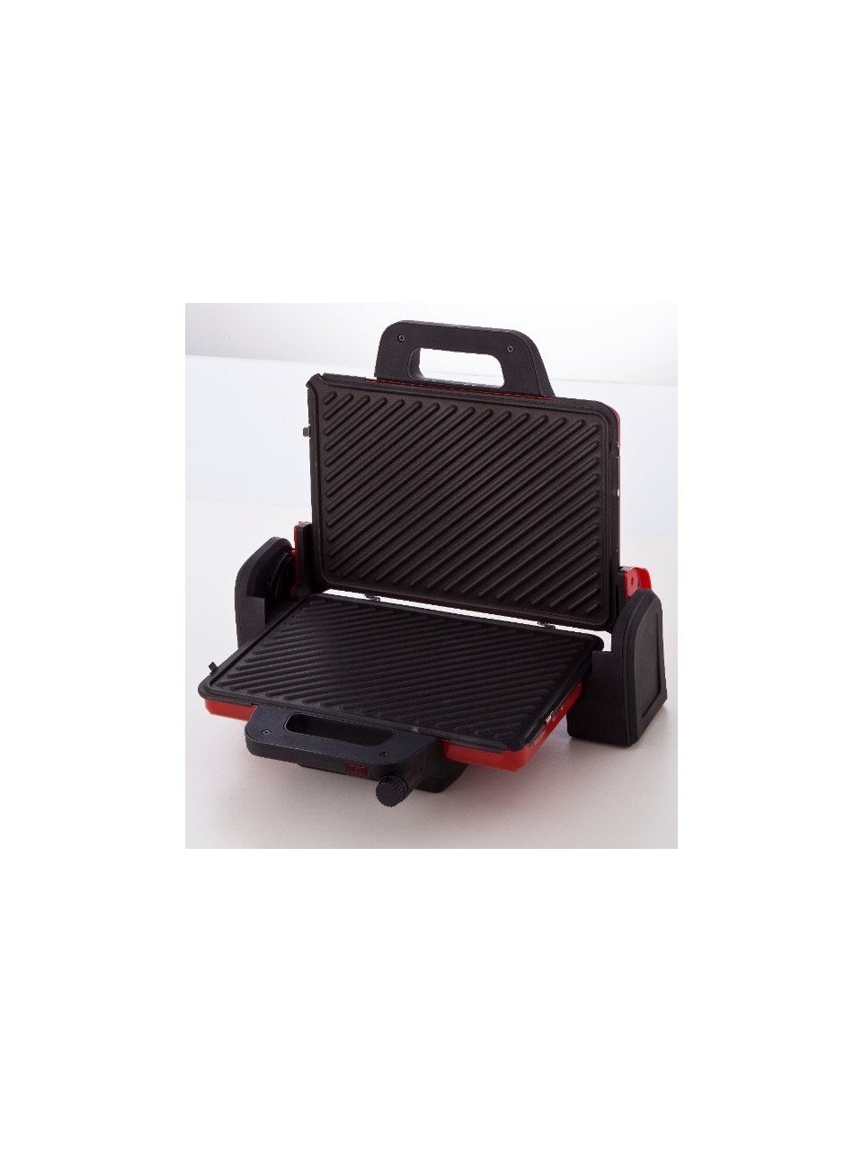 Akel AB680 1600W Kırmızı Tost Makinesi, Termostatlı, Granit Pişirme Yüzeyli