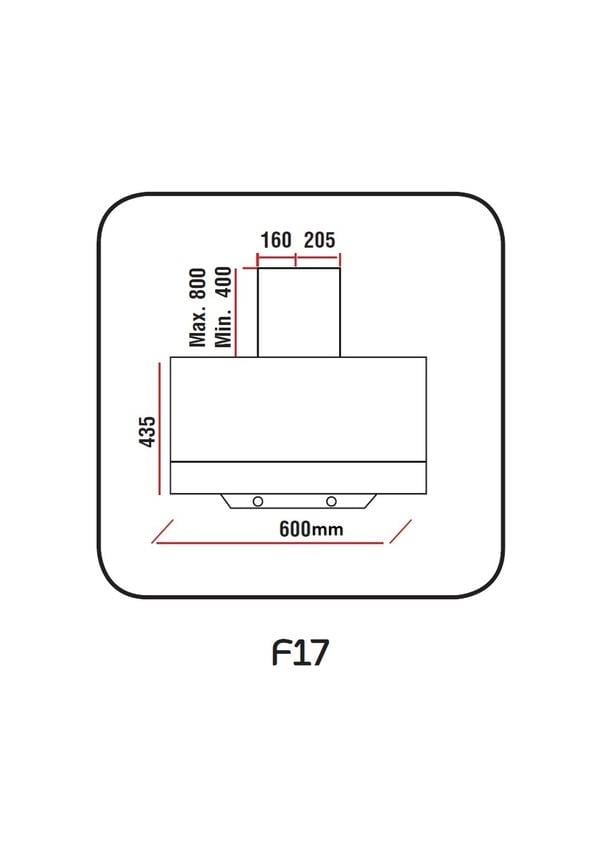 Alveus F17 Duvar Tipi 60 CM Davlumbaz