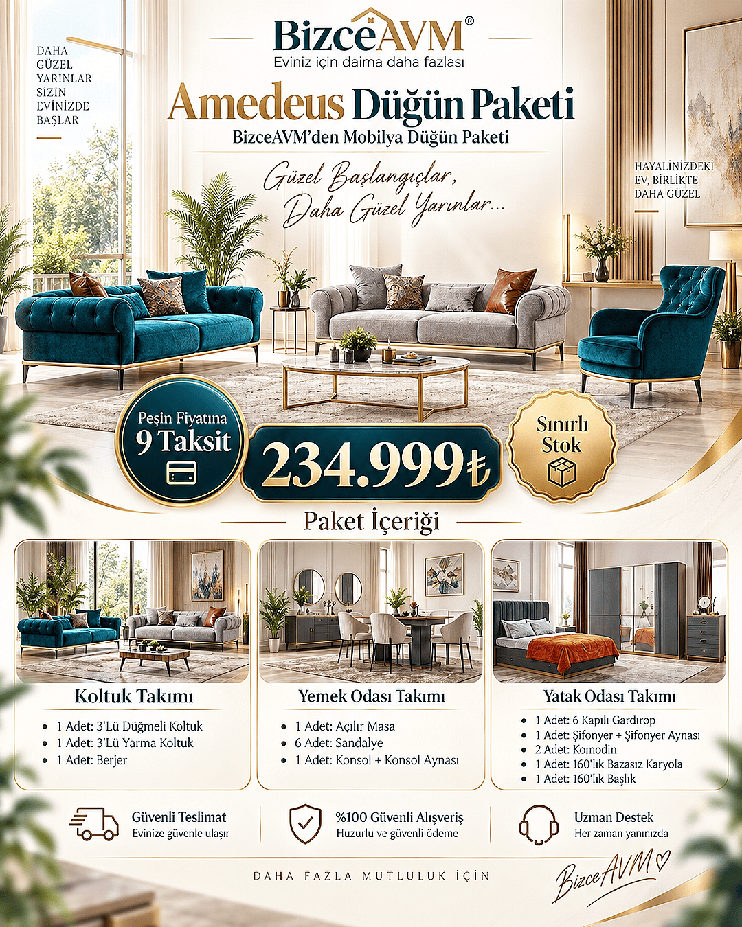 Amedeus Mobilya Düğün Paketi