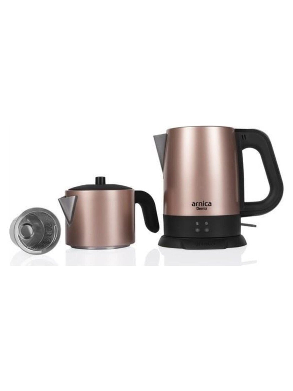 Arnica IH33151 Rose Renkli Demli Çay Makinası 1.5 L Çelik Malzeme ile Şık Tasarım