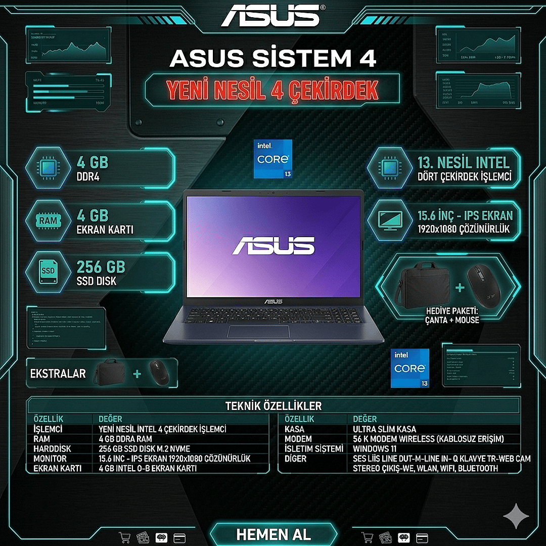 ASUS SİSTEM 4