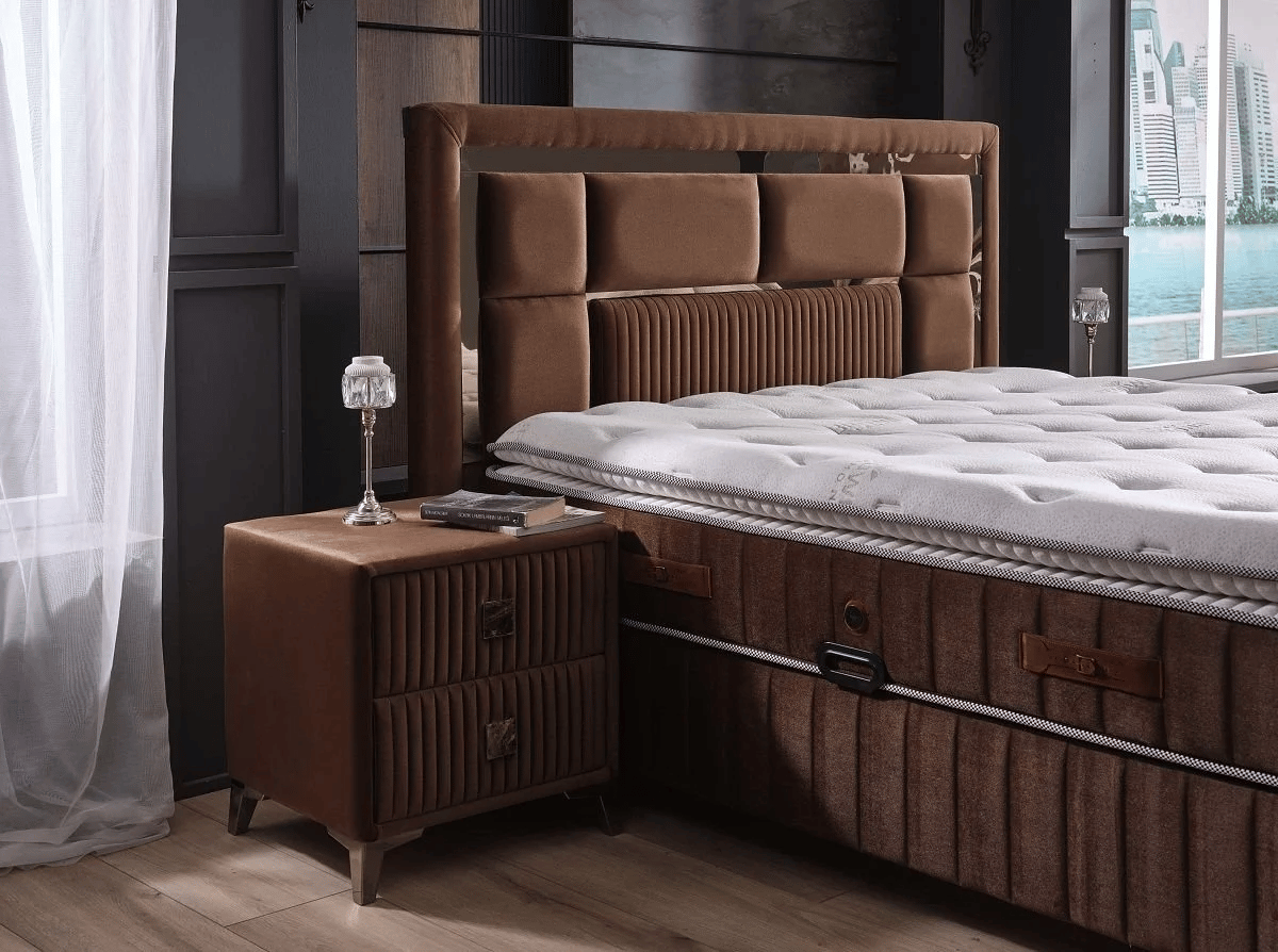 Brown Diamond XL Keten Lifli Organik Pedli Yatak