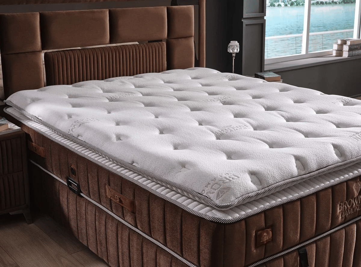 Brown Diamond XL Keten Lifli Organik Pedli Yatak