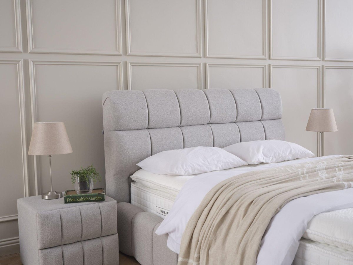 BUBBLEBED CloudDream Comfort Yatak Baza Başlık Seti – Bulut Yumuşaklığında Yatak, Sandıklı Hidrolik Baza, Dolgulu Başlık