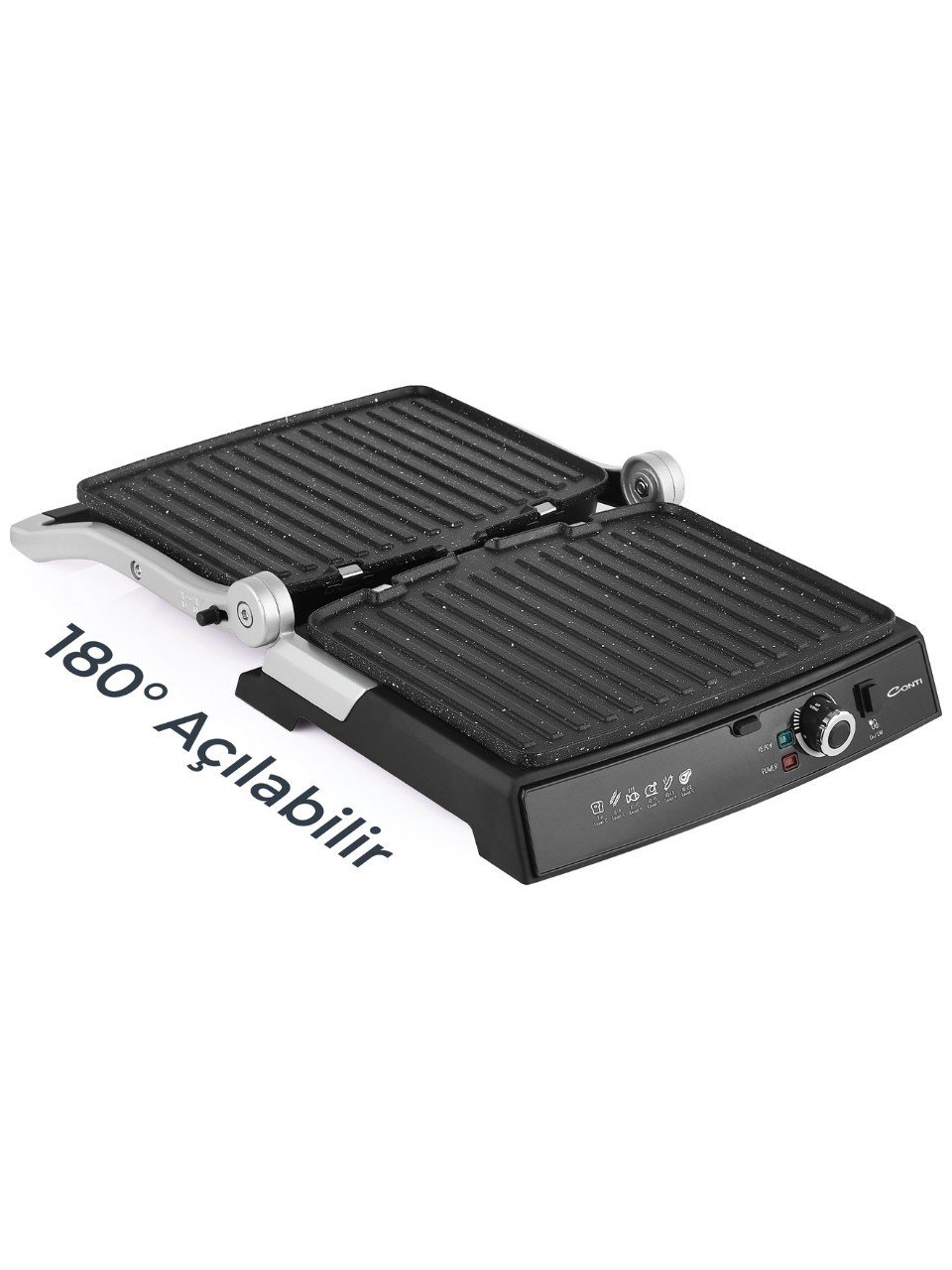 Conti CG-320 Bestost 2000 Watt Izgara Ve Tost Makinesi Siyah