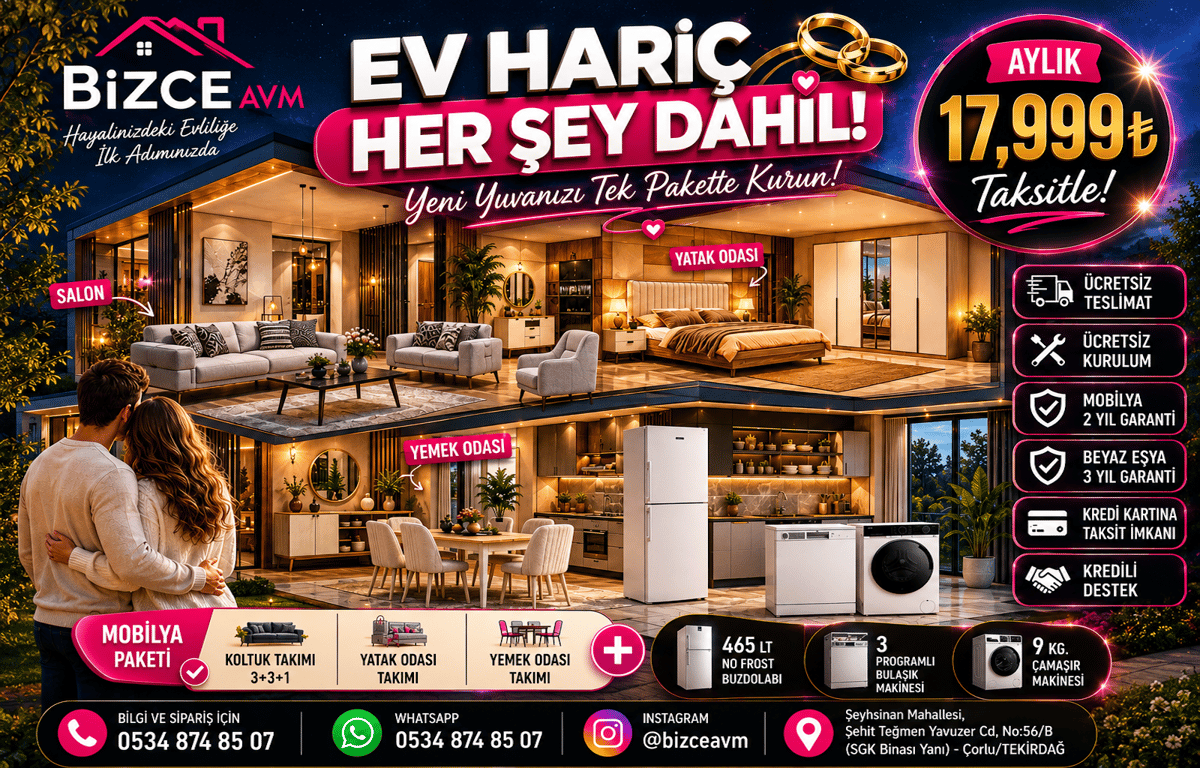 Ev Hariç Her Şey Dahil Düğün Paketi