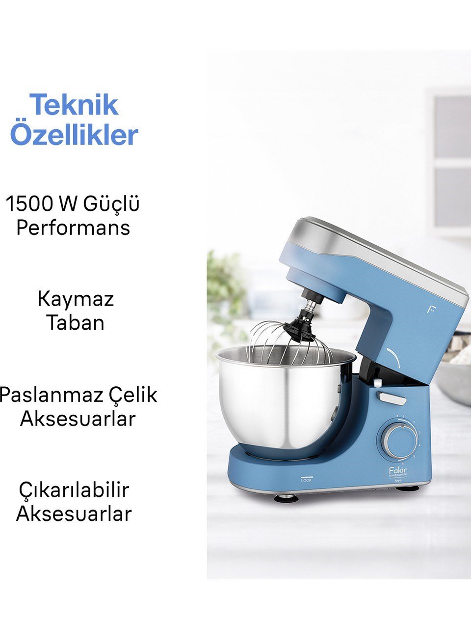 Fakir Arya Mutfak Şefi 1500W F Blue