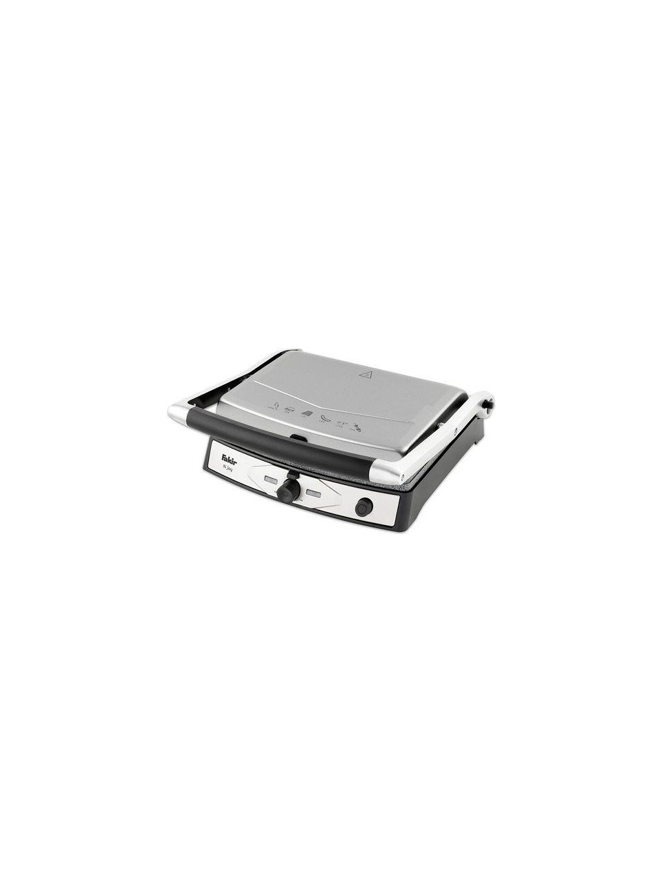 Fakir N-Joy 2000 W Tost Makinesi – Ayarlanabilir Isı Kontrollü, Granit Plakalı, 180° Açılır Gümüş Gövde ve Izgara Özellikli