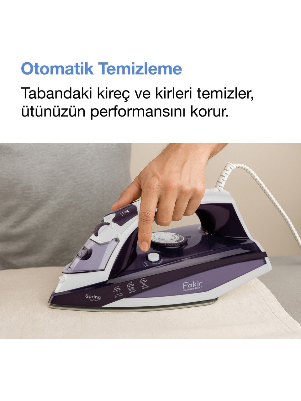 Fakir Spring Buharlı Ütü - Violet - 2600 Watt