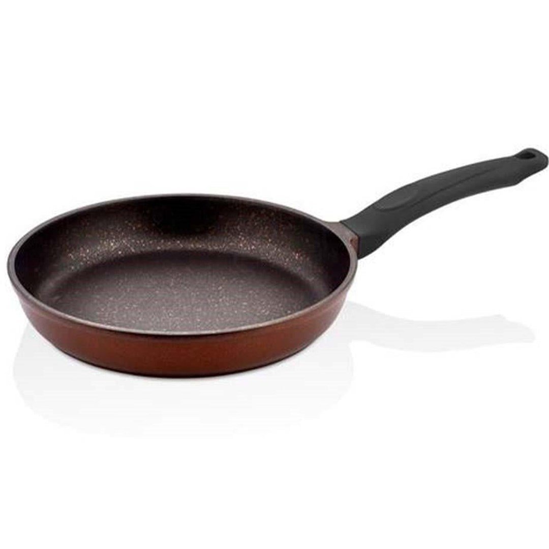 Falez Sedef 28 Cm Döküm Granit Tek Saplı Bordo Tava