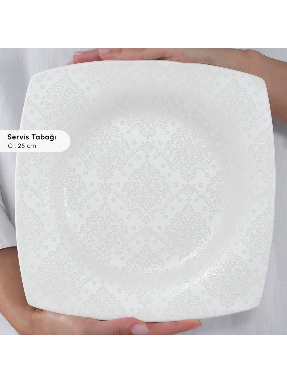 Karaca Fine Pearl Melita 26 Parça 6 Kişilik Kare Kahvaltı/Servis Takımı