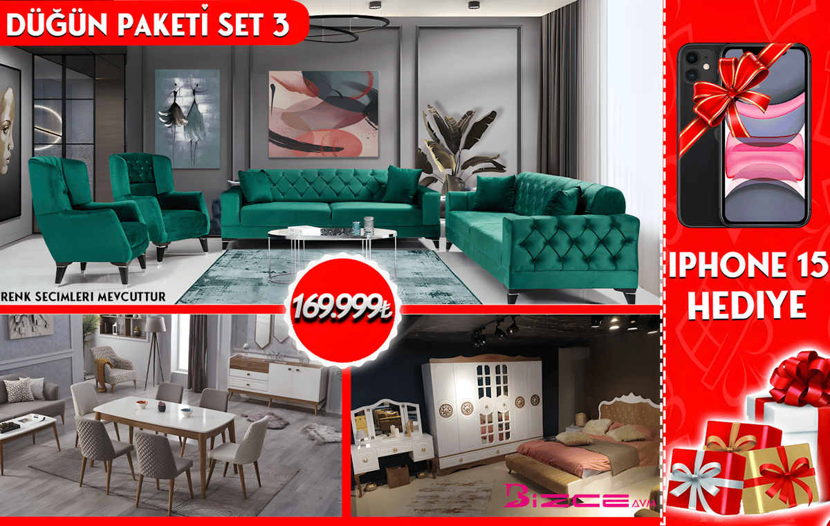 Mobilya Düğün Paketi Set 3