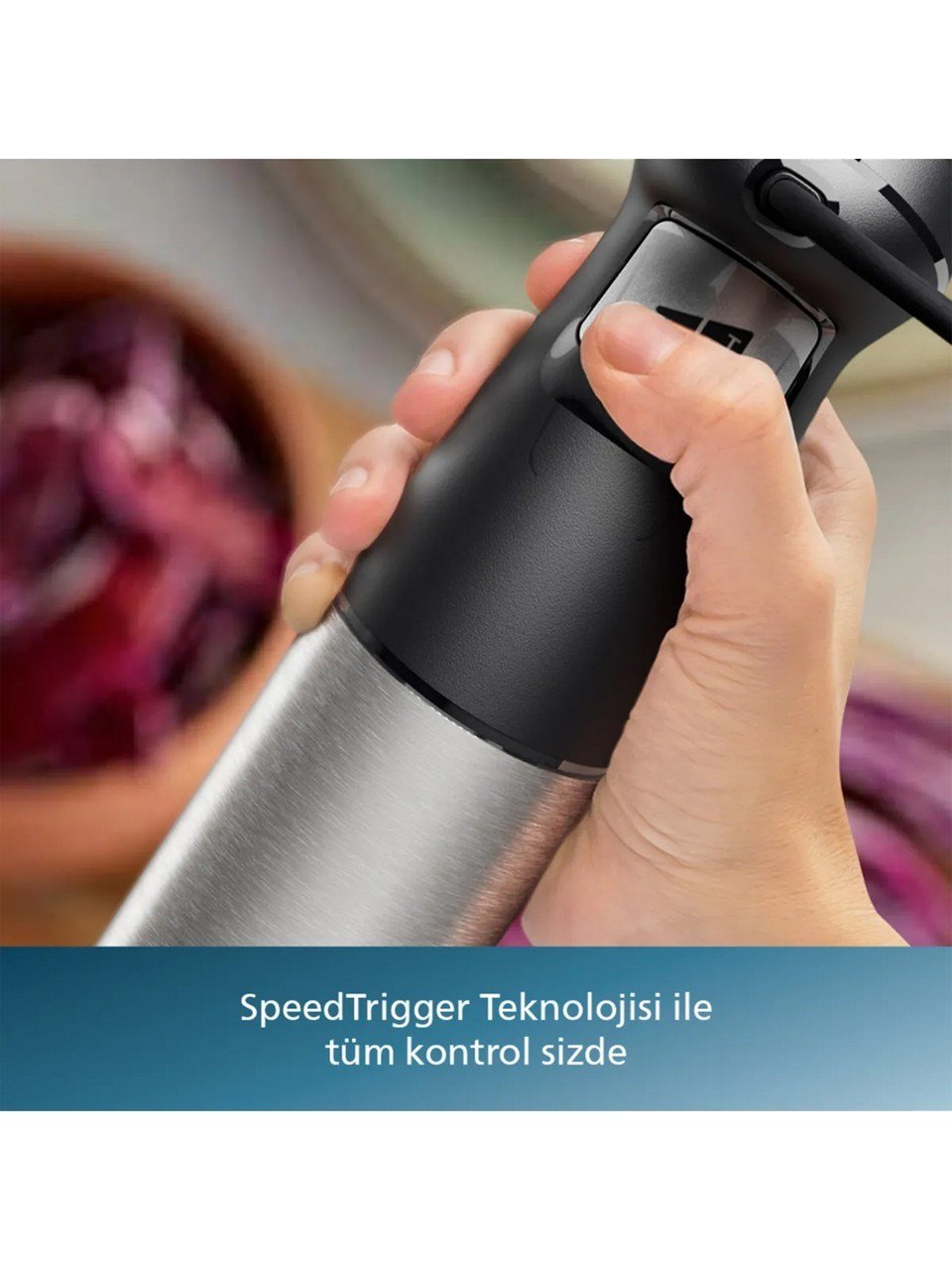 Philips 5000 Serisi HR2695/00 El Blenderi - Siyah / Inox - 1200 Watt