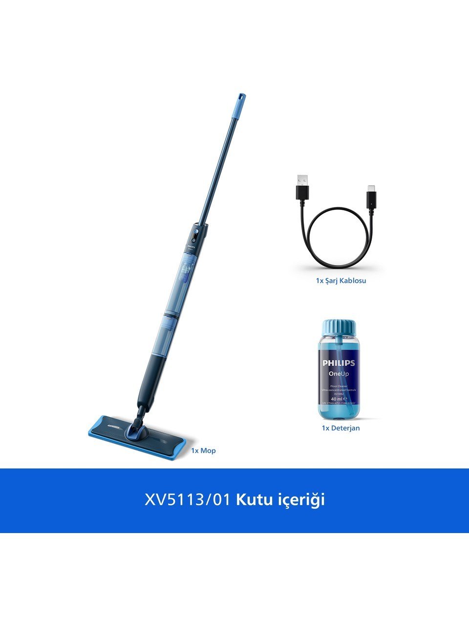 Philips 5000 Serisi XV5113/01 OneUp Elektrikli Mop