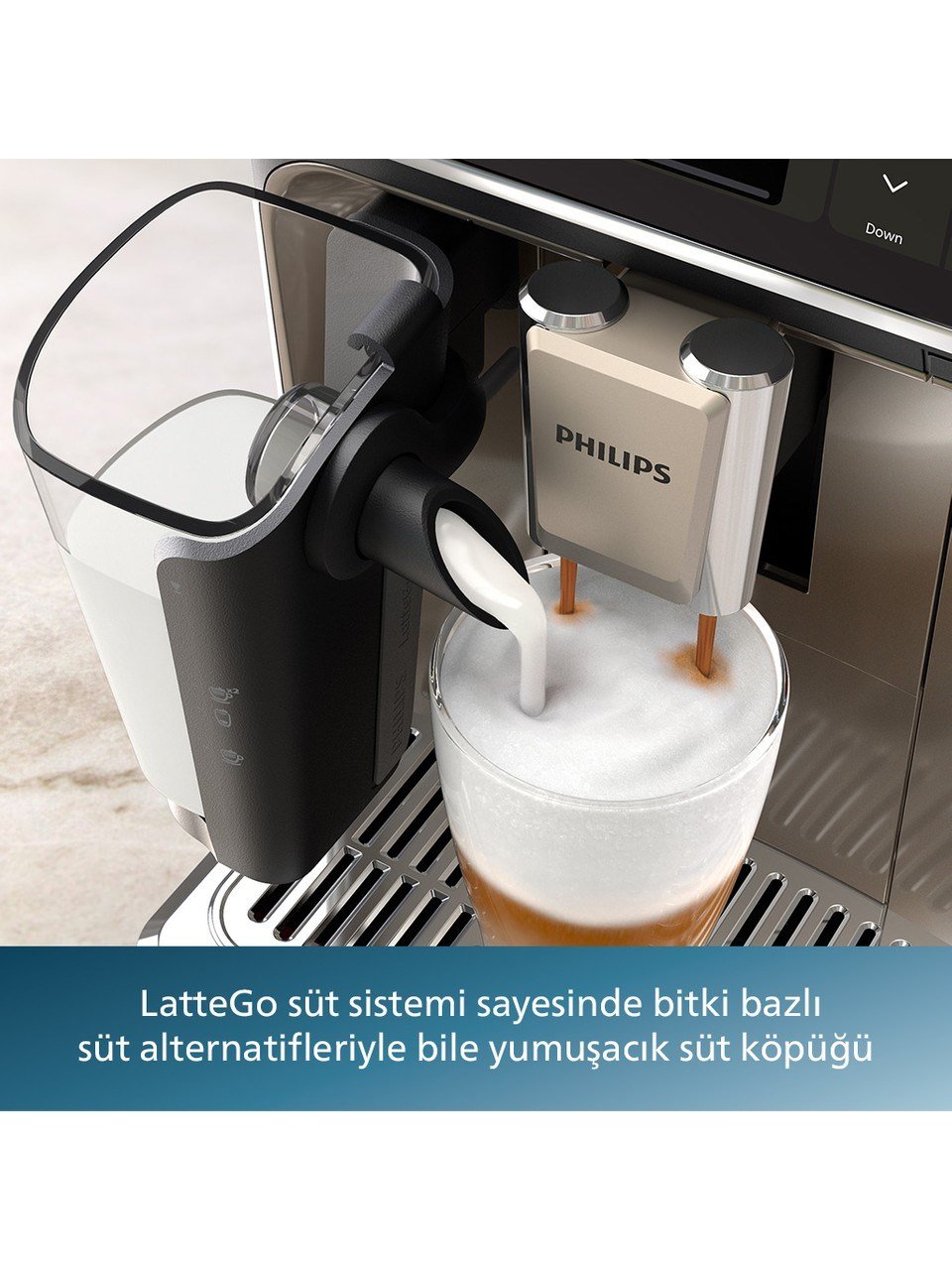Philips 5500 Serisi LatteGo EP5547/90 Tam Otomatik Espresso Makinesi 20 Sıcak ve Soğuk İçecek