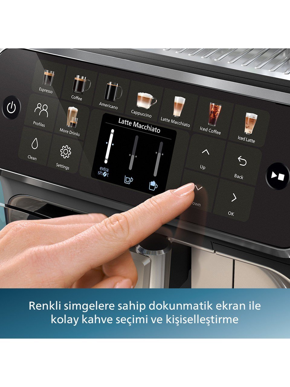 Philips 5500 Serisi LatteGo EP5547/90 Tam Otomatik Espresso Makinesi 20 Sıcak ve Soğuk İçecek