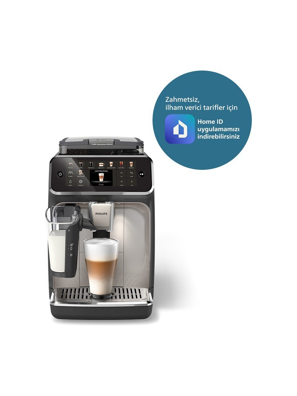 Philips 5500 Serisi LatteGo EP5547/90 Tam Otomatik Espresso Makinesi 20 Sıcak ve Soğuk İçecek