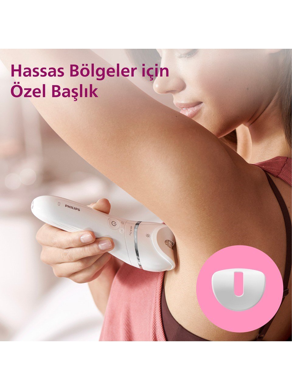 Philips BRE700/05 Epilatör (Yüz+Koltuk altı+Bikini Bölgesi+Bacak)Islak-Kuru,Işıklı,Kablosuz