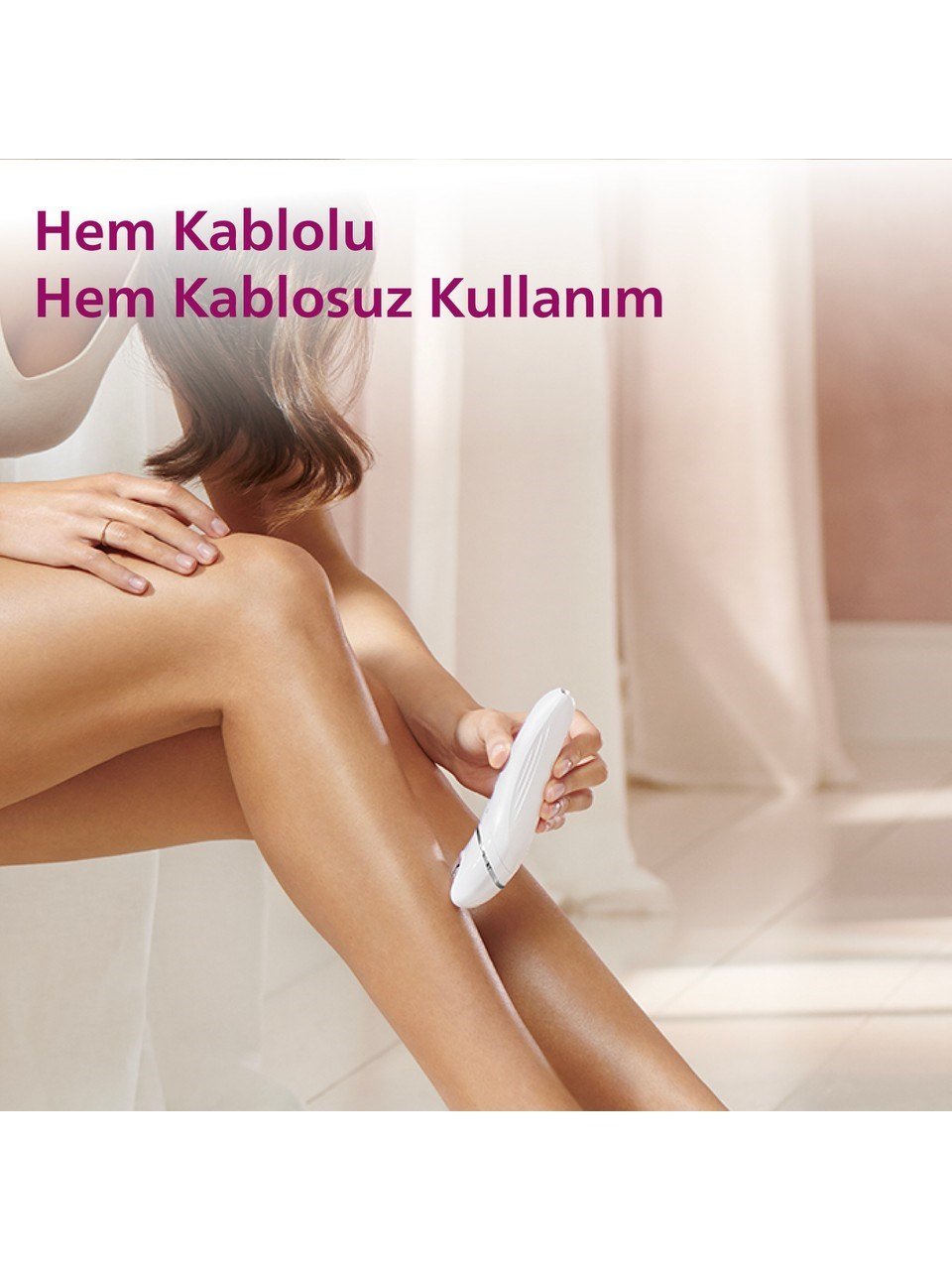 Philips BRE700/05 Epilatör (Yüz+Koltuk altı+Bikini Bölgesi+Bacak)Islak-Kuru,Işıklı,Kablosuz
