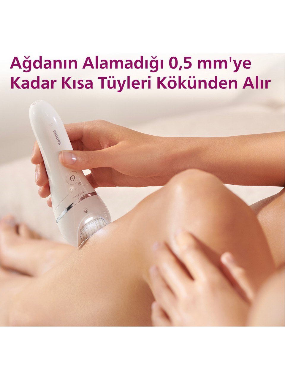 Philips BRE700/05 Epilatör (Yüz+Koltuk altı+Bikini Bölgesi+Bacak)Islak-Kuru,Işıklı,Kablosuz