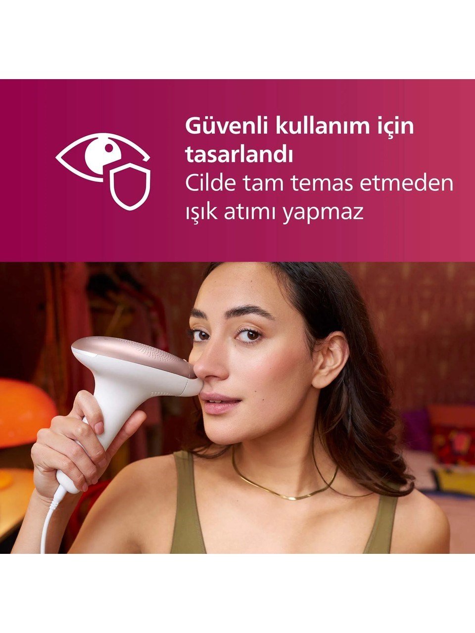 Philips Lumea 7000 Serisi SC1997/00 IPL Tüy Alma,Vücut ve Yüz için 2 Başlık,Çanta