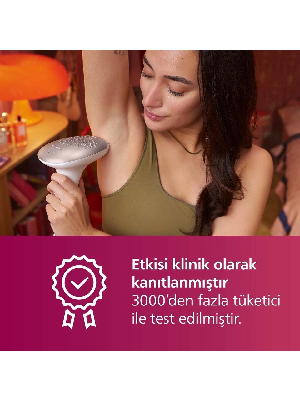 Philips Lumea 7000 Serisi SC1997/00 IPL Tüy Alma,Vücut ve Yüz için 2 Başlık,Çanta