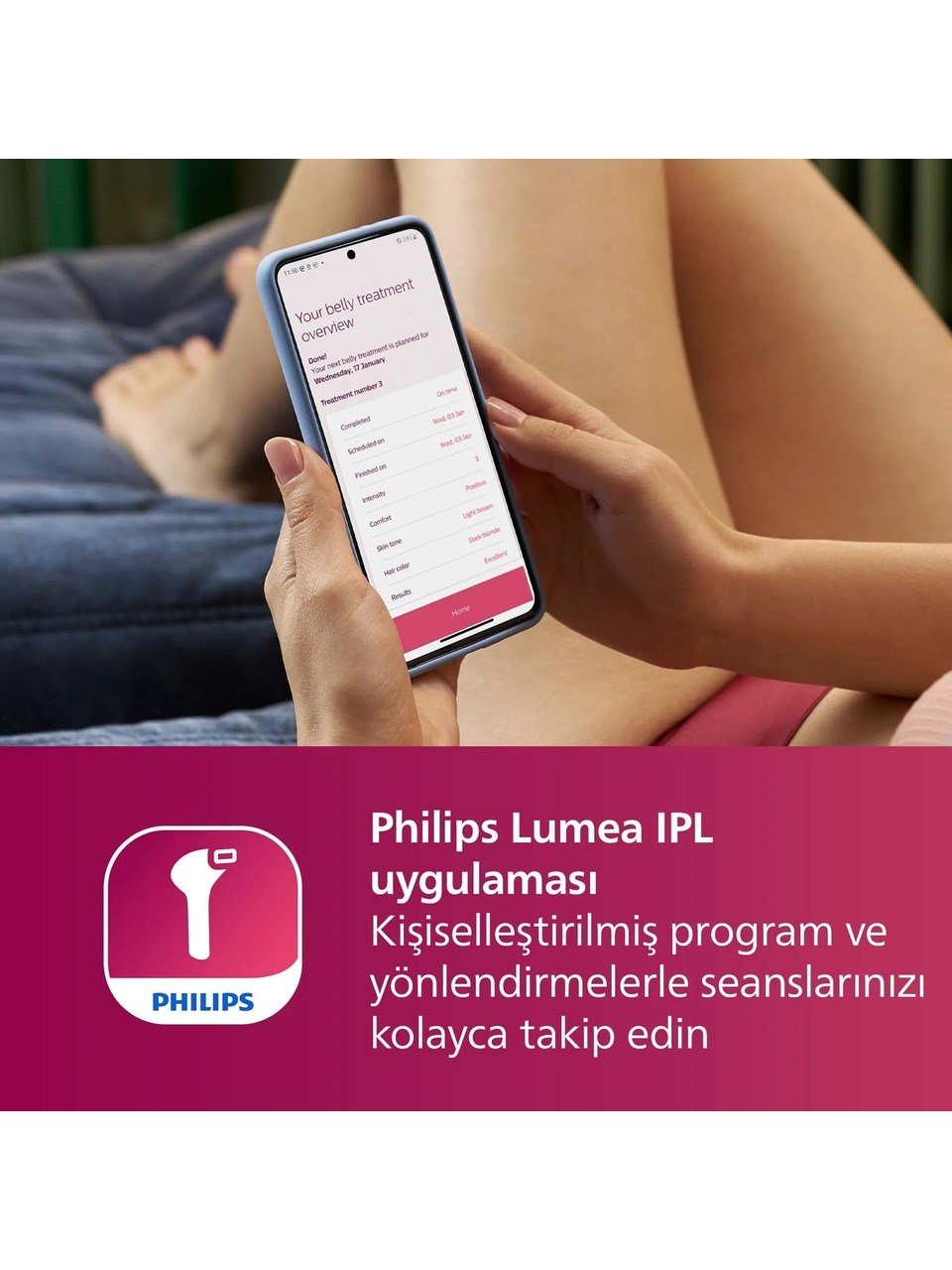 Philips Lumea 7000 Serisi SC1997/00 IPL Tüy Alma,Vücut ve Yüz için 2 Başlık,Çanta