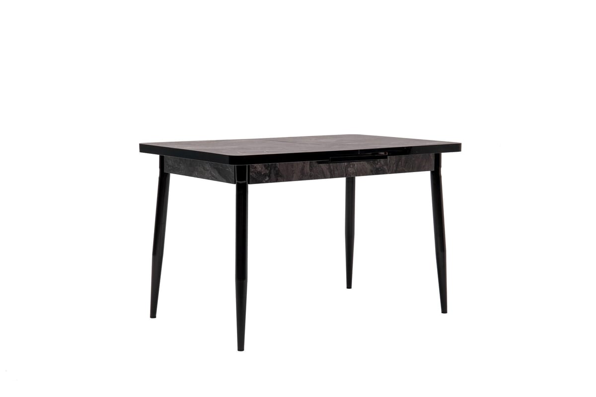 POLO SİYAH MERMER MASA TAKIMI 75*120