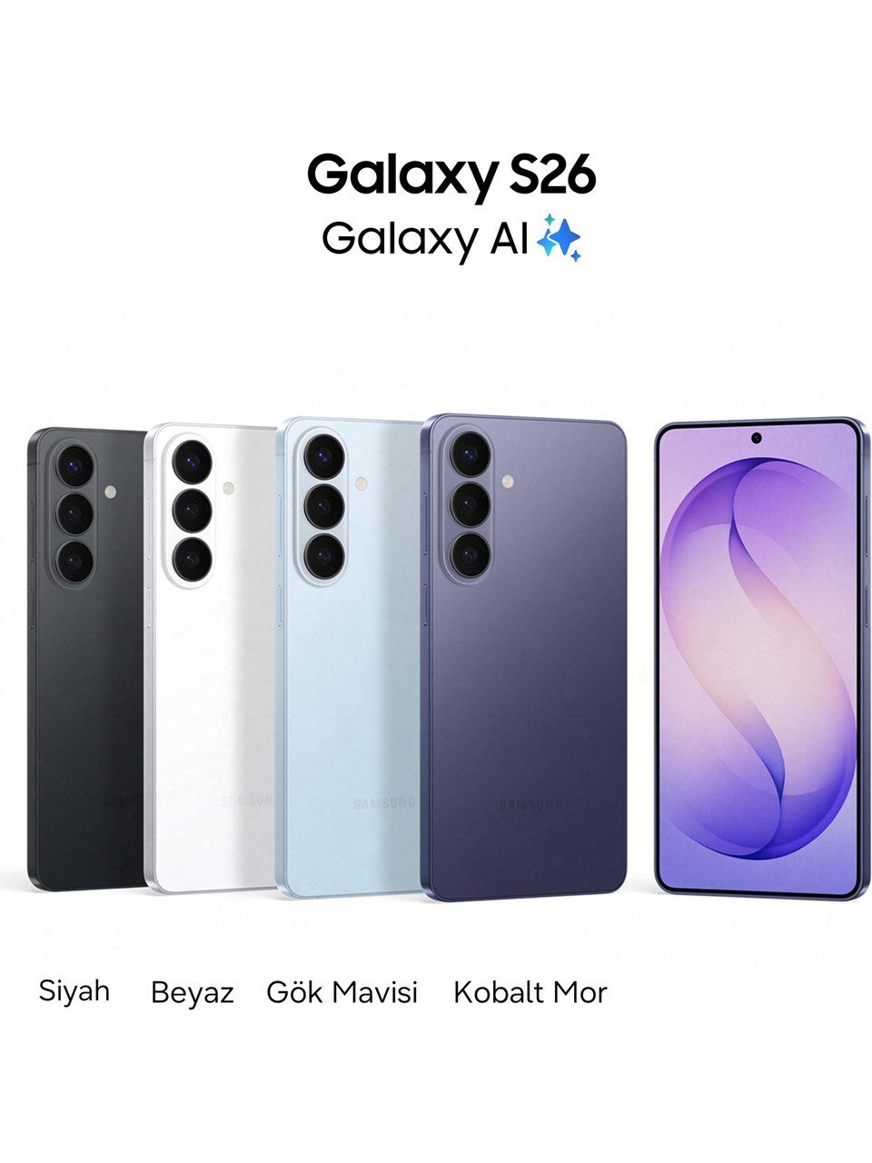 Samsung Galaxy S26 256 GB 12 GB RAM (Samsung Türkiye Garantili) Beyaz