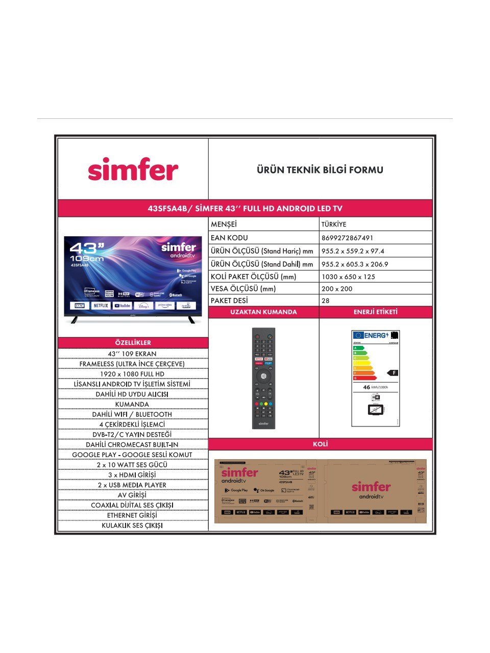 Simfer 43SFSA4B 43