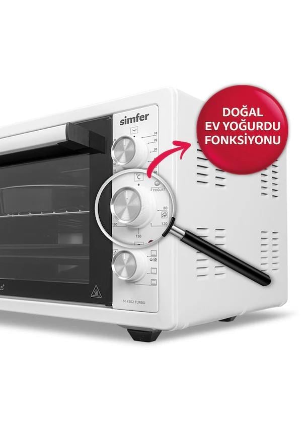 Simfer 4502 45 LT Yoğurt Fonksiyonlu Turbo Midi Fırın