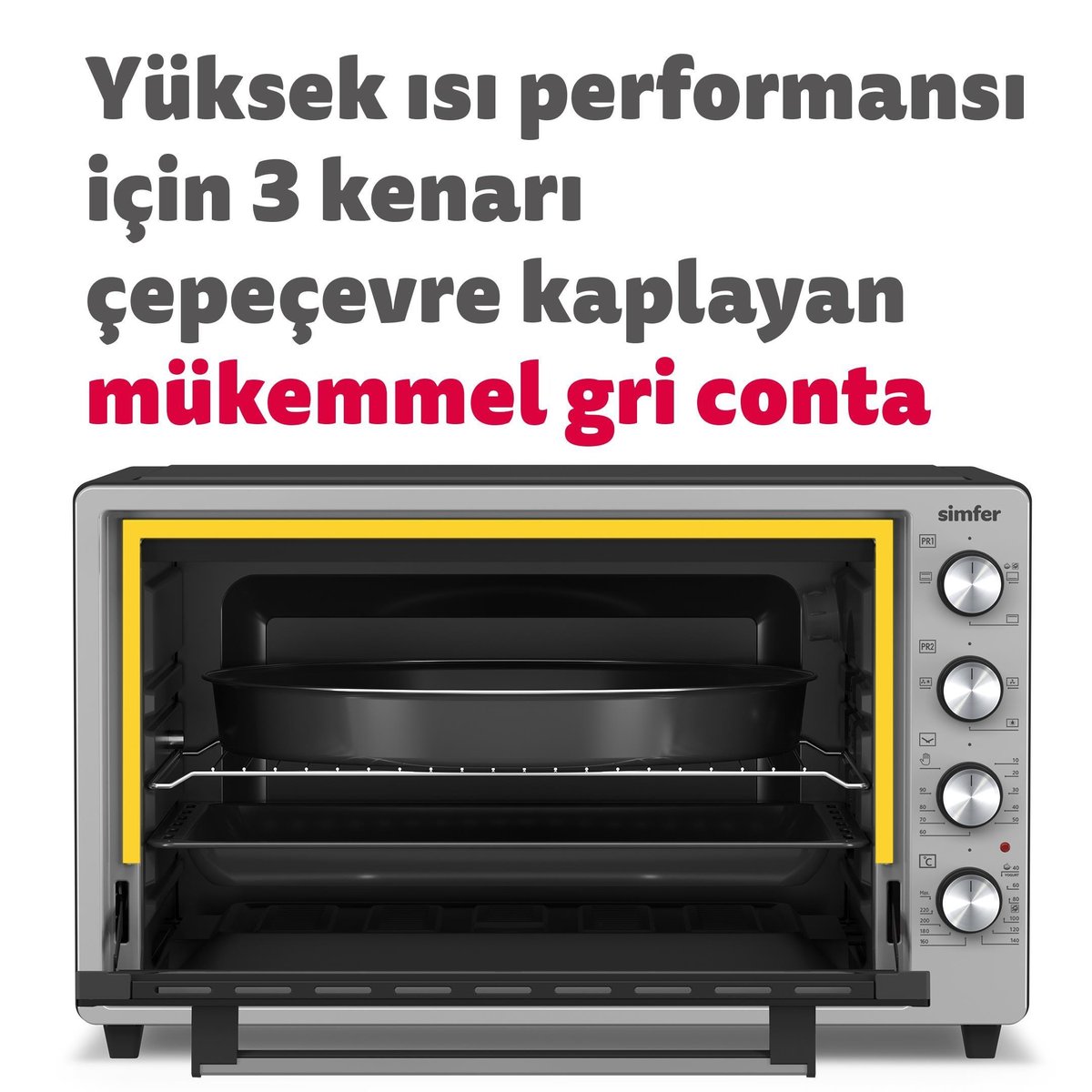 Simfer 7033 Inox 70 lt Turbo Midi Fırın