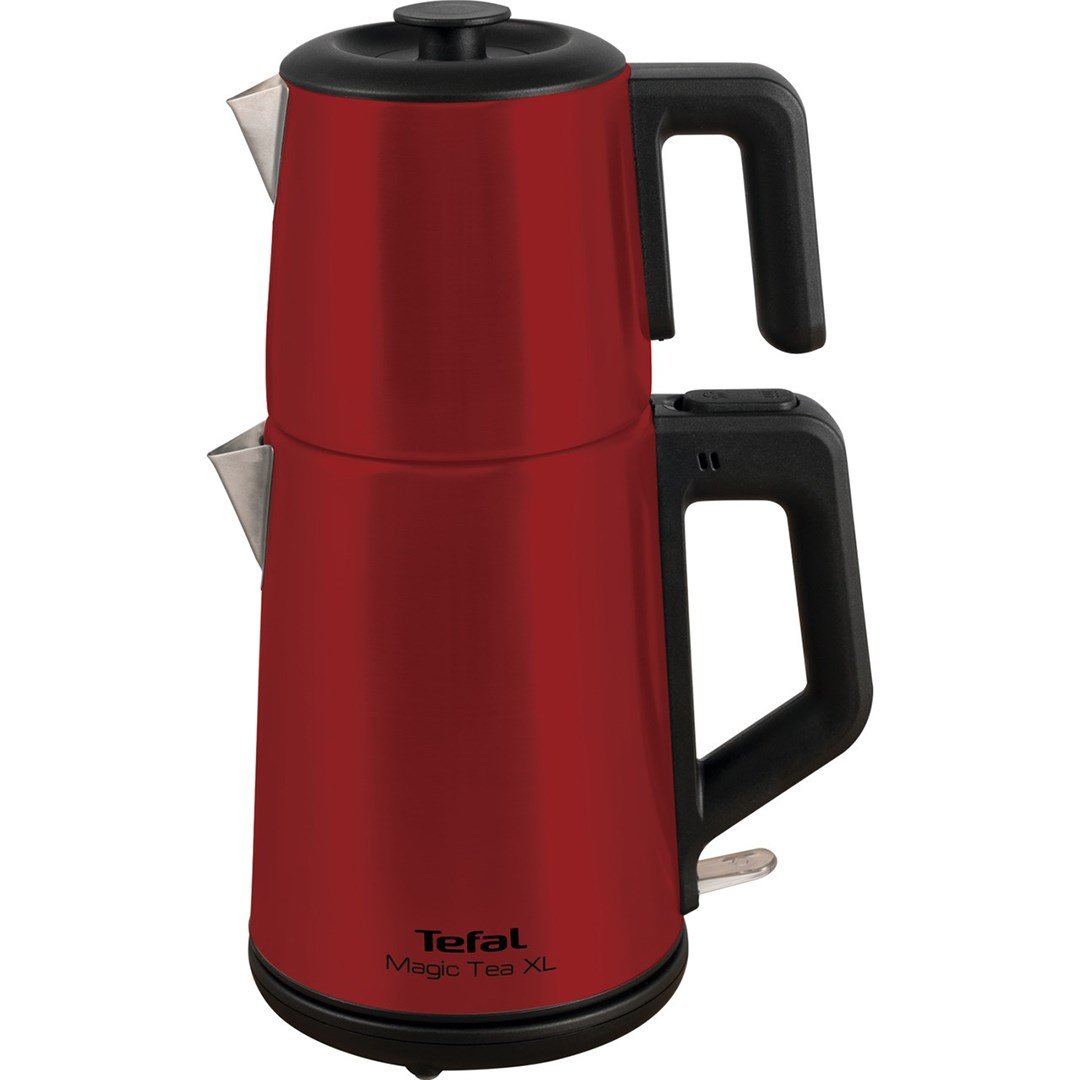 Tefal Magic Tea XL Paslanmaz Çelik Gövdeli 1650 Watt Çay Makinesi - Kırmızı