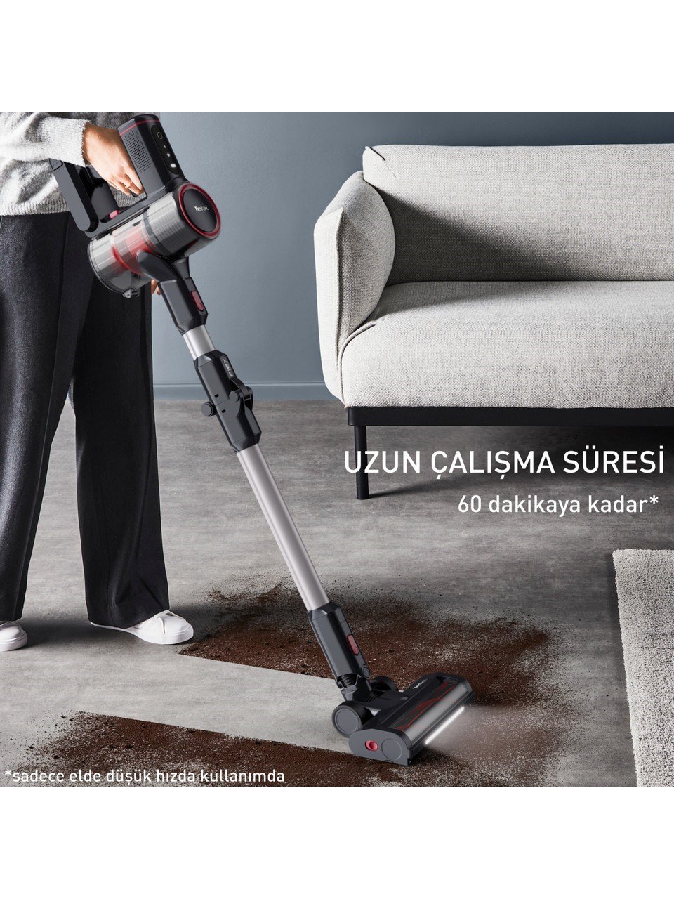 Tefal TY6T90TR X-Force Flex 8.60 Max Aqua Kablosuz Şarjlı Dikey Süpürge