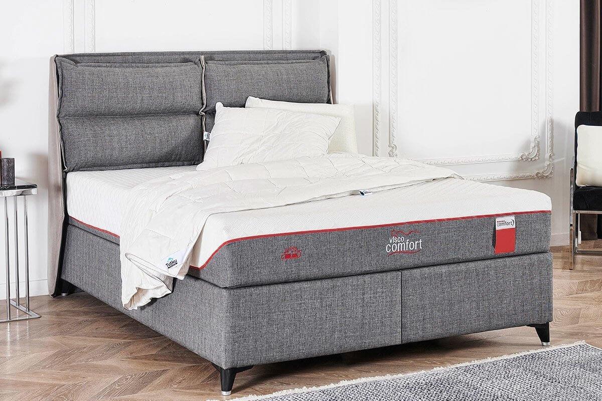 Visco Comfort Visco ve Kuş Tüyü Sünger Ortopedik Yıkanabilir Fermuarlı Kılıflı 4 Mevsim Yatak
