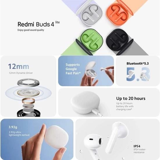 Xiaomi Redmi Buds 4 Lite Bluetooth Kulaklık Beyaz