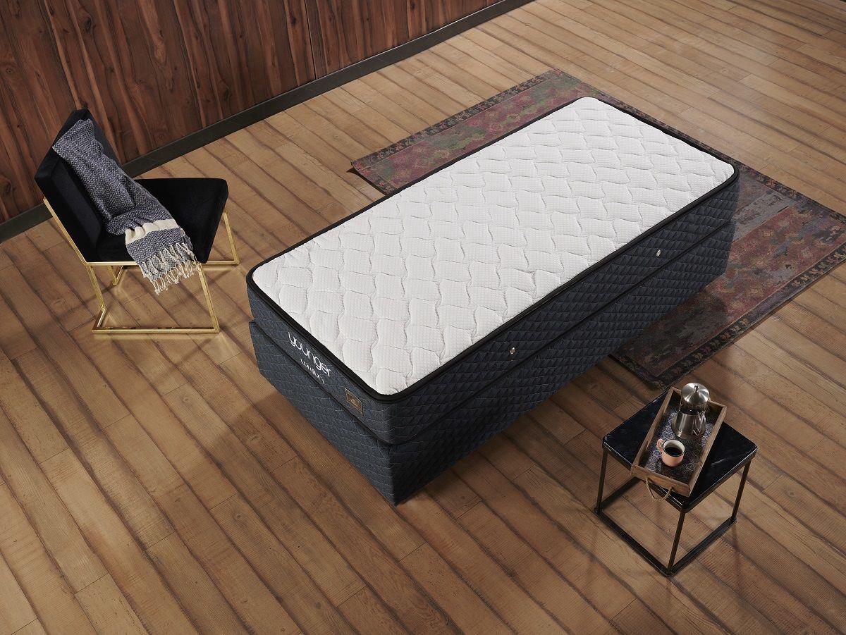 Younger Comfort Tek Kişilik DSC Yaylı 4 Mevsim Ergonomik Çıkarılabilir Pedli Yatak