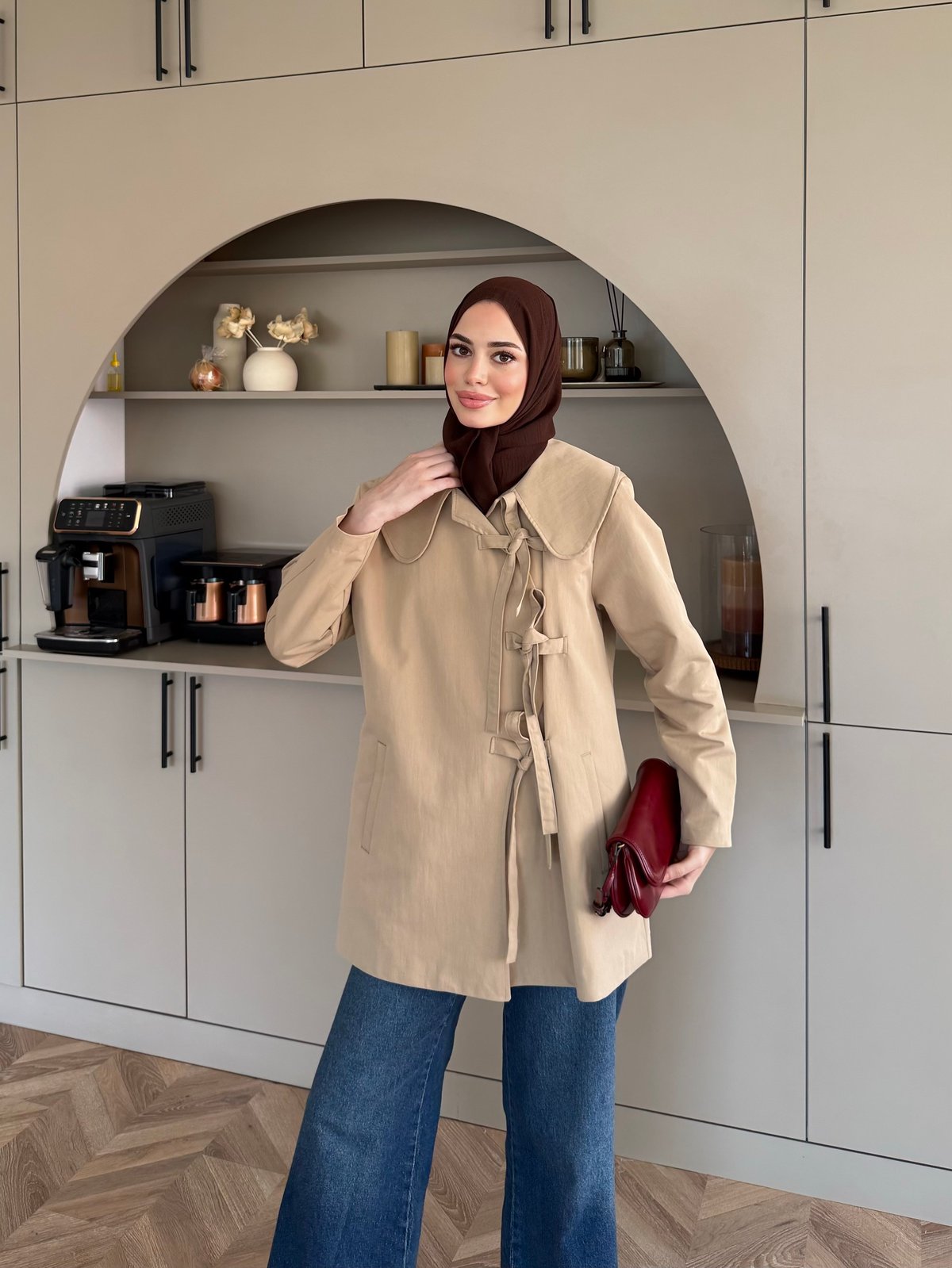 Adel Bebe Yaka Trenç Camel (0060)