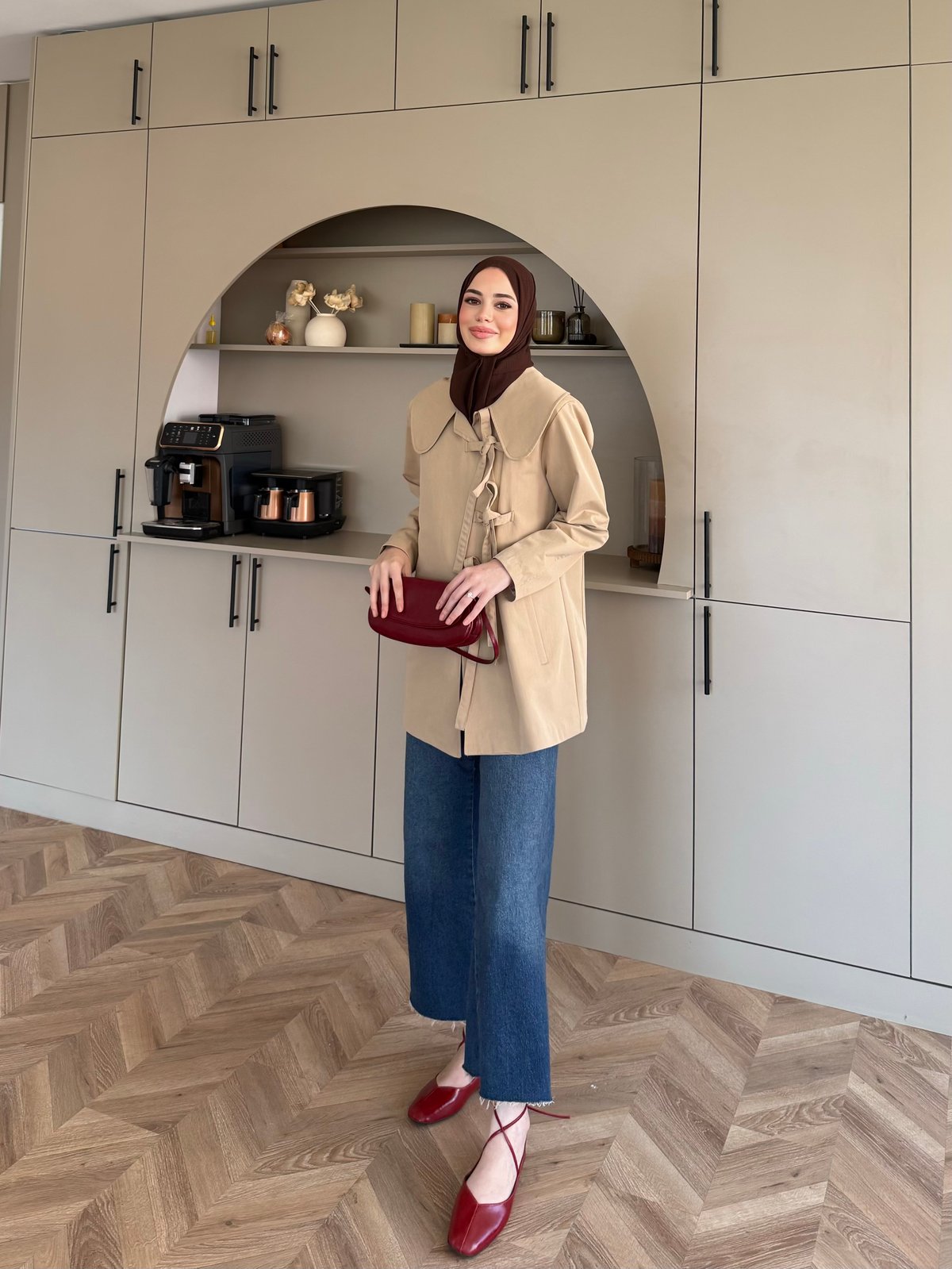 Adel Bebe Yaka Trenç Camel (0060)