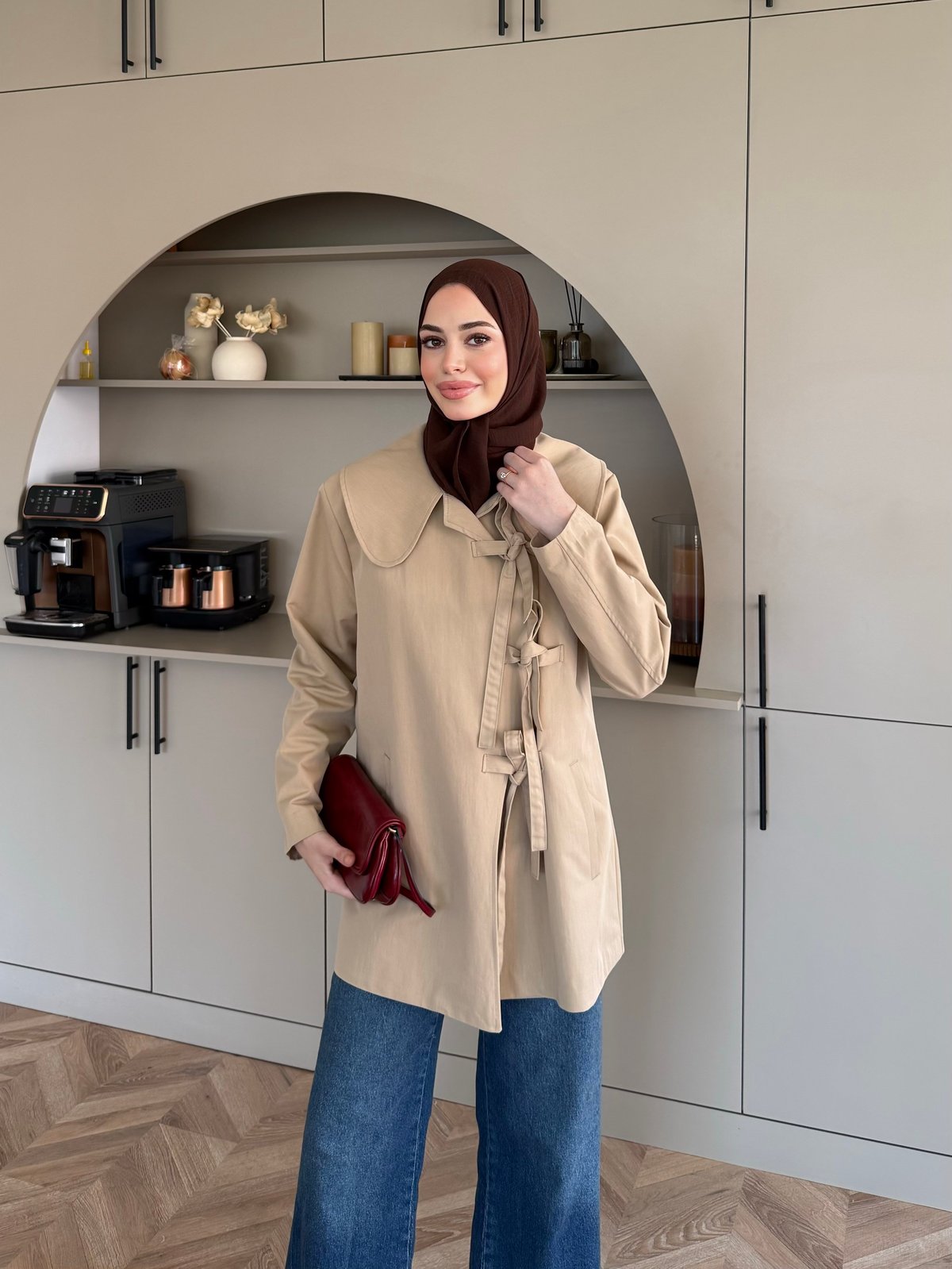 Adel Bebe Yaka Trenç Camel (0060)