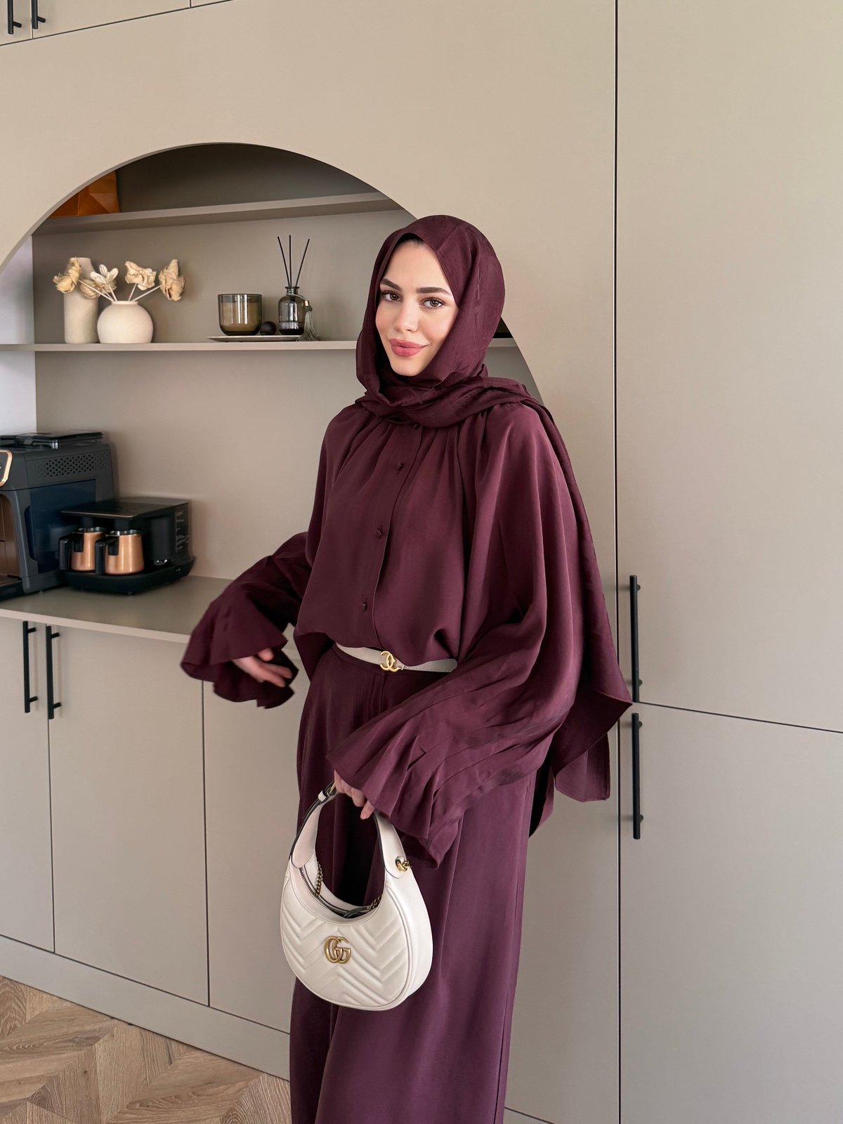 Allow Düğmeli Pantolonlu Takım Bordo (3079)