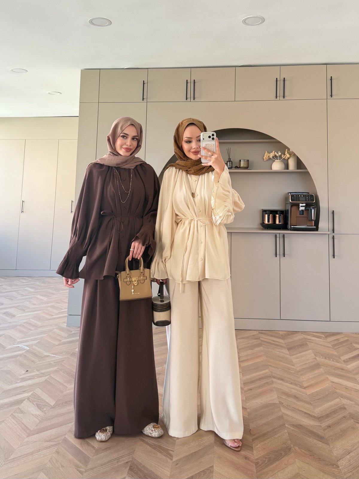 Allow Düğmeli Pantolonlu Takım Kahve (3079)